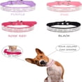 thumbnail image 4 of POINTERTECK Rhinestone Dog Collar for Small Medium Large Dogs  Adjustable Leather Suede Bling Dog Collars， Bow Tie Puppy Collars for Boy and Girl., 4 of 7