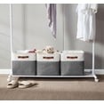 thumbnail image 3 of Cajas Organizadoras de Tela DECOMOMO Cubo de 33 cm 4 Unidades Gris y Blanco, 3 of 9