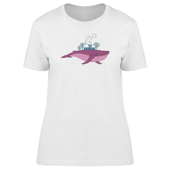 Big Beautiful Whale Ocean T-Shirt Women -Image by Shutterstock, Female Small