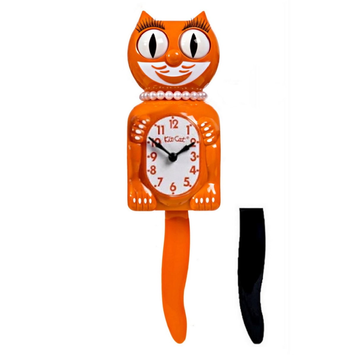 Orange Harvest Lady Kit Cat Clock 15.5 Official Full Size Kit-Cat Klock with Moving Eyes and Tail Retro Style