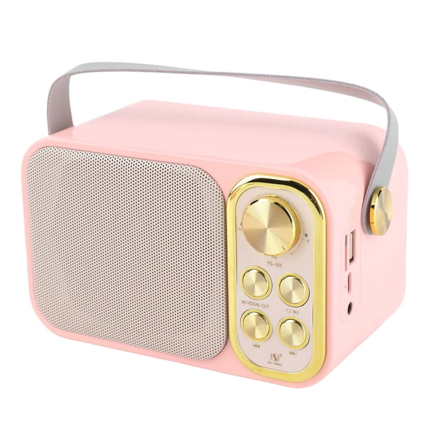 Máquina De Karaoke Portátil Con 2 Micrófonos Inalámbricos, 5.0, Altavoz Karaoke Multifunción, 6 Efectos De Voz, Batería De Larga Duración, Familiares Ideales