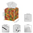 thumbnail image 3 of POLERO PU Leather Tissue Box Cover Square Pumpkin Leaves Thanksgiving, Waterproof Decorative Tissue Box Holder for Bathroom, Office, Desk, Car, 5.1"X5.1"X5.5", 3 of 7