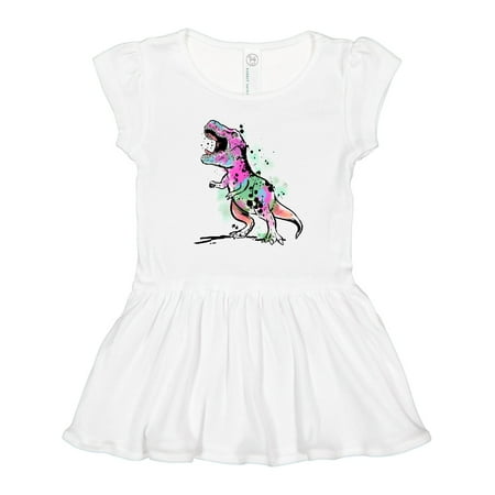 

Inktastic Graffiti Paint Splatter T-Rex Gift Toddler Girl Dress