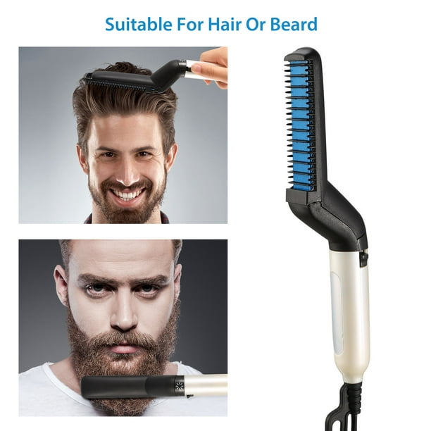 Beard Hair Straightener Quick Straightening Heat Comb for Men Electric Hair  Styling Comb Electric Hair Tool for Home Travel Use 