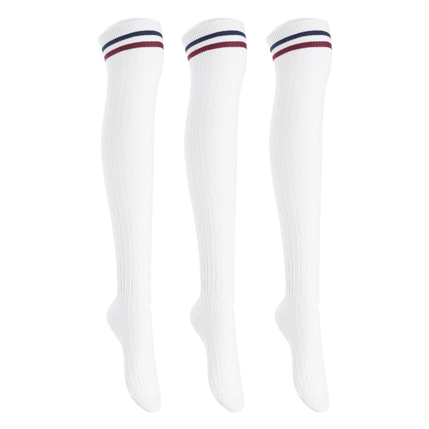 Unisex Knee High Fit Soccer Hockey Rugby Sports Training Socks UK Size 7-12 Comfort-Style School Uniform Plain Football Socks