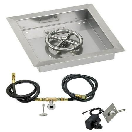 

American Fireglass Square Drop In Pan with Spark Ignition Kit