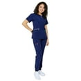 thumbnail image 4 of Women's Soft Stretch Silver Zipper Jogger Uniform - Style ST400-JR, 4 of 6