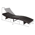 thumbnail image 2 of Gymax Set of 2 Foldable Patio Rattan Chaise Lounge Chair w/5 Back Positions White Cushion, 2 of 10