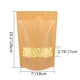 thumbnail image 2 of 18X26CM 100 Uds. Bolsa de papel Kraft autosellante de 10x15cm con ventana bolsas de pie Kraft resellables bolsas de almacenamiento de alimentos con cierre de cremallera Kraft, 2 of 5