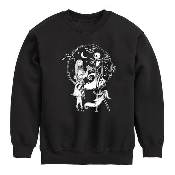 The Nightmare Before Christmas - Jack Sally Zero - Youth Crewneck Fleece Sweatshirt
