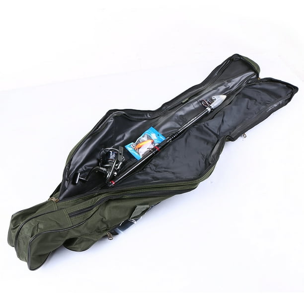 Lixada Portable Fishing Bag Case Fishing Rod and Reel Travel Carry Case Bag  Carrier Fishing Pole Gear Tackle Storage Bag Bag Case Organizer 