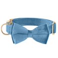 thumbnail image 1 of HLONK Durable Polyamide Adjustable Velvet Dog Collar - with Bowtie and Metal Buckle - Cute Solid Pattern for Small  Medium  and Large Dogs  Ideal Gift for Puppies, 1 of 7