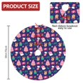 thumbnail image 2 of 30 Inch Christmas Tree Skirt – Velvet Plush Tree Mat, Soft Thickened Polyester with Red Ties, Single-Sided Printing, Available in 30in/36in/48in, Perfect for Holiday Xmas Tree Decoration, 2 of 7
