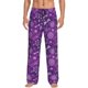 thumbnail image 1 of Fotbe Purple Snowflakes Pantalones de Pijama para Hombre, Pantalones de Dormir, Pantalones de Casa con Cintura Ajustable y Bolsillos-Medium, 1 of 6