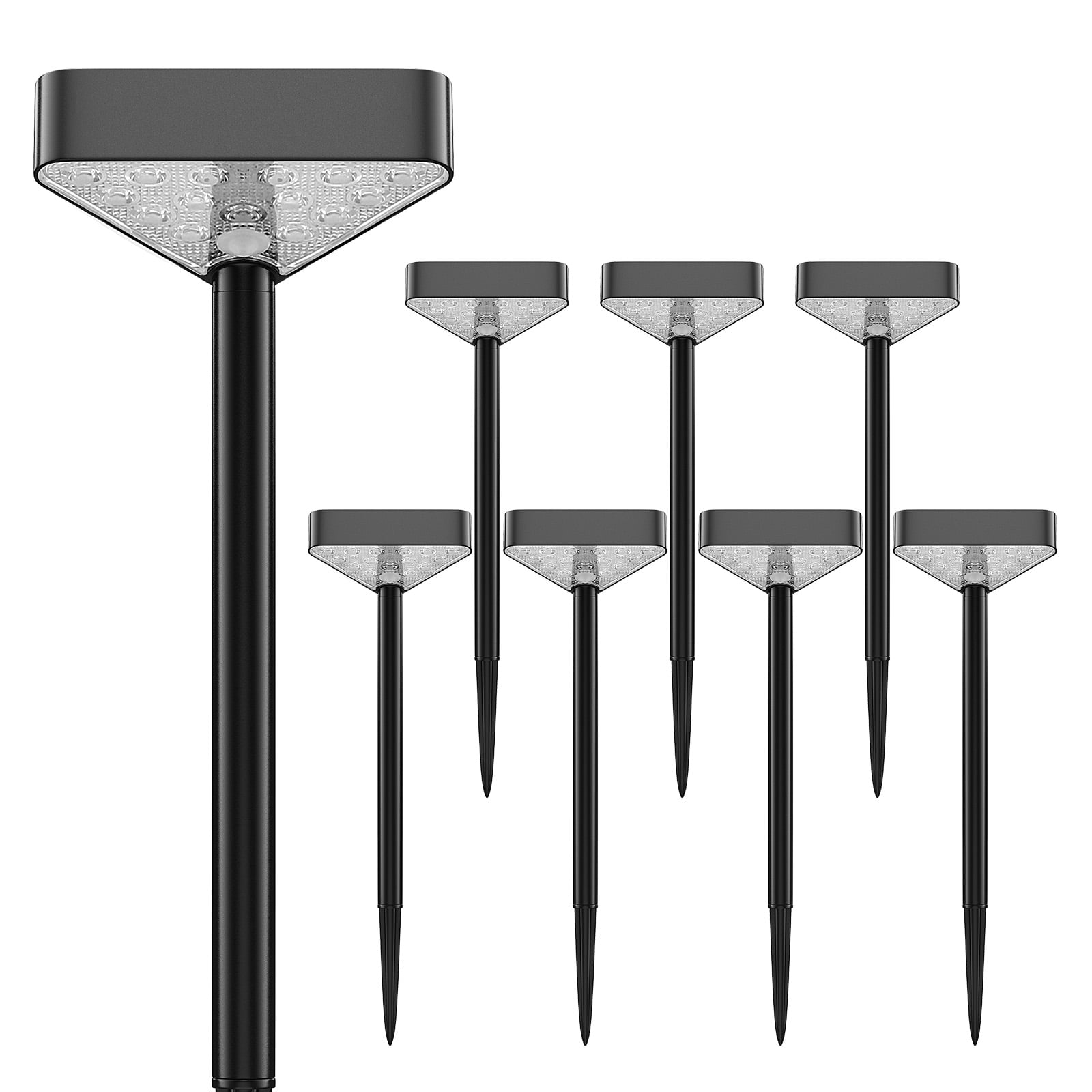 BLITZWILL Solar Pathway Lights Outdoor, 8 Pack Solar Landscape Path Lights,Bright Auto On/Off IP44 Waterproof,for Yard Patio Walkway Driveway Pathway,Warm White