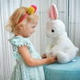 thumbnail image 4 of WEIGEDU White Soft Rabbit Easter Bunny Stuffed Animals Plush Toy with faux fur, 17.3 inches, 4 of 9