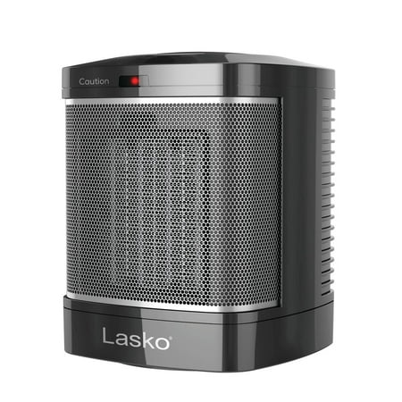 Lasko 1500W Tabletop Ceramic Space Heater with One Hour Timer, CD08500, Black