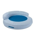 thumbnail image 2 of Big Joe Cabanapad Oversized Inflatable Pool Float, Dark Blue  White Stripe, Durable Olefin Fabric, 6 feet, 2 of 9