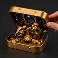 thumbnail image 6 of Mini Nativity Set in a Tin Box - Handcrafted Pocket Size Christmas Diorama Scene Gift Tin - Miniature Holiday Figures, Christmas Decoration Indoor for Home Gifts Decor Design B, 6 of 8