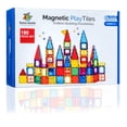 thumbnail image 3 of SUNNY AUNTIE Magnetic Tiles 180 PCS XL Set with Storage Bag – Magnetic Building Tiles for Kids Ages 3-8, STEM Magnet Construction Toy for Boys & Girls, 3 of 6