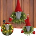 thumbnail image 2 of Harpi Christmas Wreaths for Front Door, Winter Decor Luminous Faceless Old Man Christmas Wreath Wreath Door Hanging Restaurant Bar Christmas Decoration, 2 of 9