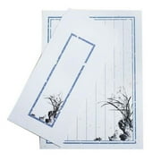 Panda Superstore PS-OFF490804011-YAN01891 Chinese Style Vintage Envelope Set Poetic Writing Paper Greeting Cards, Orchid - Set of 10