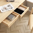 thumbnail image 7 of KULAGAGA Writing Desk with Drawers, Modern PC Laptop Computer Table for Home Office,47.2"x21.7", Oak, 7 of 7
