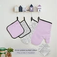 thumbnail image 5 of Taro Purple 5 Pcs Kitchen Set Heat Resistant Oven Mitts and Non-Slip Pot Holders with Adjustable Cooking Apron, 5 of 6