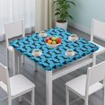 thumbnail image 3 of Blue Dachshunds Dog Square Fitted Tablecloth with Elastic Edge,Square Table Cover,Washable Elastic Table Cover for Home Kitchen Party Decor 34"x34", 3 of 6