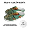 thumbnail image 6 of Lsque Retro Birds Pattern Womens Comfort Cotton on Scuff With Memory Foam and Anti-skid Sole Slipper-46/47, 6 of 7