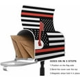 thumbnail image 6 of Thin Red Line USA Flag Honor Memories Mail Box Cover Magnetic Anti-UV 100% Polyester Standard Size 18" X 21" Oxford Garden,Postbox Letterbox Cover, 6 of 6