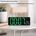 thumbnail image 5 of USB Powered Digital Alarm Clock Date Display Timing Function Brightness Adjustment Two Sets of alarms 12/24H Snooze LED Clock (Blue), 5 of 6