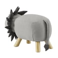 thumbnail image 3 of Powell Leon the Lion Children's Stool, Indoor, Natural/Gray, 3 of 15