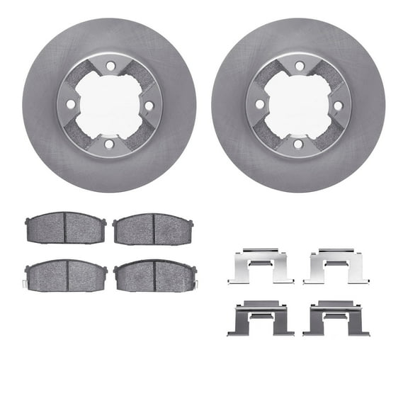 Dynamic Friction Company Front Brake Rotors with 5000 Advanced Brake Pads includes Hardware 6512-67184