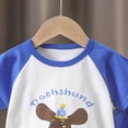thumbnail image 3 of Ulanda Toddler Boy Summer Outfit Set 2026 2 Piece Short Sleeve T Shirt Top Shorts Sets Cartoon Printed Crewneck Comfortable Outfits (Blue, 7-8 Years), 3 of 3