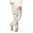 thumbnail image 2 of Wukai Wildflower Watercolor Print Teenagers' Pajama Pant Sleep Pajama Lounge Pant PJ Bottoms with Pockets and Button Fly(Available in Big & Tall)-Large, 2 of 6