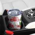 thumbnail image 5 of 20oz Tumblers Red Christmas Car Pattern Stainless Steel Vacuum Insulated Double Wall Travel Tumbler Cups Mug with Lid and Straw,Cleaning Brush for Cold & Hot Drinks, 5 of 7