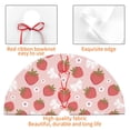 thumbnail image 4 of Yiaed Floral Strawberr Print Christmas Tree Skirt , Tree SkirtsTree Mat for Christmas Winter Holiday Indoor Decorations-30", 4 of 7