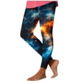 thumbnail image 3 of TaTaai Fashion Starry Sky Print Stretchy Women High Waisted Tight Yoga Pants Non-see-through Elastic Breathable Gym Athletic Workout Daily Casual Leggings Gift, 3 of 5
