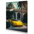 thumbnail image 2 of DESIGN ART Designart "Yellow And Grey Race Car Elegance Ii" Exotic Car Canvas Wall Art 30 in. wide x 40 in. high, 2 of 5