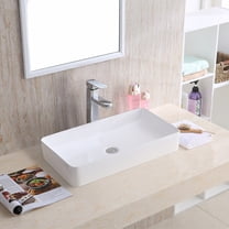 Karran Usa Vc-506 Valera 24-1/4" Rectangular Vitreous China Vessel Bathroom Sink - White
