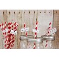 thumbnail image 2 of Premium Disposable Striped Paper Straws (100 Pieces, Red), 2 of 5