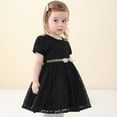 thumbnail image 2 of Toddler Girls Elegant Floral Lace Flower Dress Wedding Baptism Pageant Formal Gown, 2 of 4
