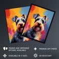 thumbnail image 2 of Schnauzer Dog Lover Gift Pet Portrait Colourful Artwork Painting Large Wall Art Poster Print Thick Paper 18X24 Inch, 2 of 5