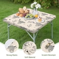 thumbnail image 4 of Beige Highland Cow Cactus Triangle Pattern Square Fitted Tablecloth with Elastic Edge,Square Table Cover,Washable Elastic Table Cover for Home Kitchen Party Decor 34"x34", 4 of 6