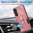 thumbnail image 6 of Mantto for Samsung Galaxy S23 Plus Back Wallet Case,with Elastic Card Holder,Shockproof PU Leather 360° Rotation Ring Kickstand Support Magnetic Car Mount Phone Case for Women Men,Pink, 6 of 9