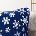 thumbnail image 3 of PAVILIA Holiday Throw Pillow Covers 20x20 Set of 2, Decorative Pillow Cases Bed Sofa Couch, Christmas Winter Accent Decor Cushion Bedroom Living Room, Velvet Square Euro Sham Covers, Snowflake Blue, 3 of 8