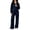 Dark Blue, variant on BRGZLK 2 Piece Sets Tracksuit Women Long Sleeve Half Zip Oversized Pullover Sweatshirt and Drawstring Joggers Pants 2026 Fall Travel Outfits Lounge Matching Set Dark Gray L