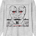 thumbnail image 2 of Pink Floyd Division Bell Drawing Crew Neck Long Sleeve Athletic Heather Men's Tee-Large, 2 of 5