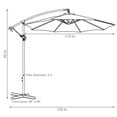 thumbnail image 4 of Sunnydaze 95" Burnt Orange Solid Octagon Cantilever Umbrella, 4 of 12